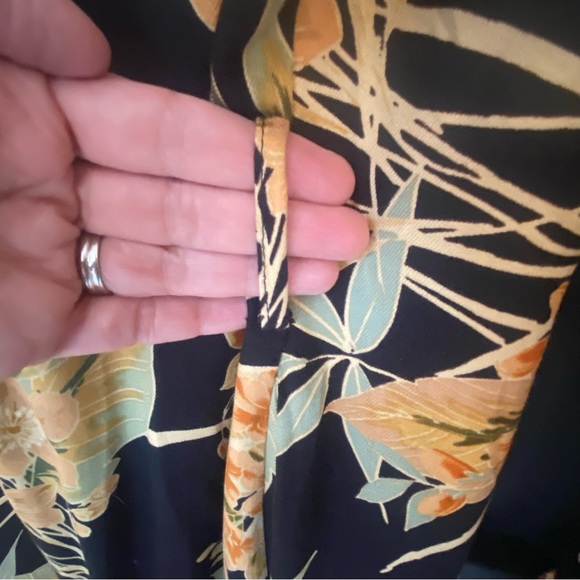 ZARA made in Morocco black shirt dress with floral detail. Size Medium. - Picture 9 of 14